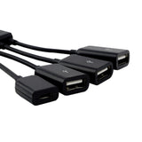 4 Ports Micro USB Cable