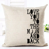Deer Love Star Panda Printed Cotton Linen Pillowcase Decorative Pillows Cushion Use For Home Sofa Car Office Almofadas Cojines