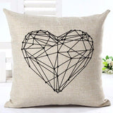 Deer Love Star Panda Printed Cotton Linen Pillowcase Decorative Pillows Cushion Use For Home Sofa Car Office Almofadas Cojines