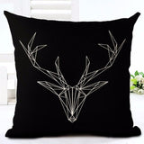 Deer Love Star Panda Printed Cotton Linen Pillowcase Decorative Pillows Cushion Use For Home Sofa Car Office Almofadas Cojines