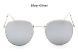 Classic Rose Gold Round Sunglasses Women Fashion Brand Designer Steam Punk Sun Glasses Men Metal Frame Mirror Female Shades