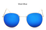 Classic Rose Gold Round Sunglasses Women Fashion Brand Designer Steam Punk Sun Glasses Men Metal Frame Mirror Female Shades