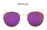 Classic Rose Gold Round Sunglasses Women Fashion Brand Designer Steam Punk Sun Glasses Men Metal Frame Mirror Female Shades