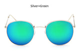 Classic Rose Gold Round Sunglasses Women Fashion Brand Designer Steam Punk Sun Glasses Men Metal Frame Mirror Female Shades