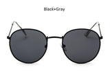 Classic Rose Gold Round Sunglasses Women Fashion Brand Designer Steam Punk Sun Glasses Men Metal Frame Mirror Female Shades