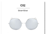 Oversized Round Circle Frame Mirror Sunglasses Purple Super Women Men Cheap UV400 Sun Glasses Brand Design Female Male