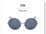 Oversized Round Circle Frame Mirror Sunglasses Purple Super Women Men Cheap UV400 Sun Glasses Brand Design Female Male
