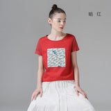 Toyouth Printed t shirt femme 2017 Summer Fish Tees Tops O-Neck Short Sleeve O-Neck Solid Lady T Shirts