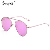 Simplee Retro sunglasses women 2017 Summer beach alloy sun glasses Fashion streetwaer sunglasses