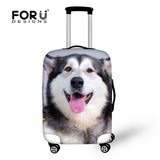 Husky Pattern Men Women Travel Accessories Luggage Protective Elastic Covers Stretch Bags for Suitcase Cover For 18''-30'' Case