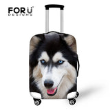 Husky Pattern Men Women Travel Accessories Luggage Protective Elastic Covers Stretch Bags for Suitcase Cover For 18''-30'' Case