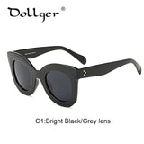 Dollger 2017 Hot Cat Eye Sunglasses For Women Brand Designer Fashion Glasses Female Summer Beach Oval Rivet Eyewear UV400 S0117