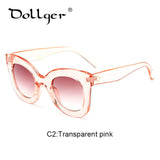 Dollger 2017 Hot Cat Eye Sunglasses For Women Brand Designer Fashion Glasses Female Summer Beach Oval Rivet Eyewear UV400 S0117