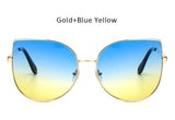Oversized Gradient Cat Eye Sunglasses