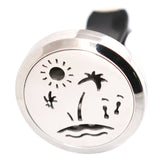 Travel Beach 30mm Diffuser 316 Stainless Steel Car Aroma Locket Essential Oil Car Diffuser Locket Free 10Pcs Pads
