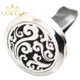 Travel Beach 30mm Diffuser 316 Stainless Steel Car Aroma Locket Essential Oil Car Diffuser Locket Free 10Pcs Pads