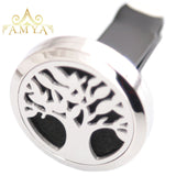 Travel Beach 30mm Diffuser 316 Stainless Steel Car Aroma Locket Essential Oil Car Diffuser Locket Free 10Pcs Pads