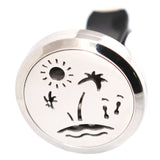 Travel Beach 30mm Diffuser 316 Stainless Steel Car Aroma Locket Essential Oil Car Diffuser Locket Free 10Pcs Pads