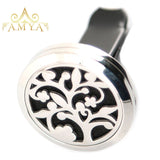 Travel Beach 30mm Diffuser 316 Stainless Steel Car Aroma Locket Essential Oil Car Diffuser Locket Free 10Pcs Pads