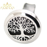 Travel Beach 30mm Diffuser 316 Stainless Steel Car Aroma Locket Essential Oil Car Diffuser Locket Free 10Pcs Pads