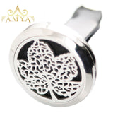 Travel Beach 30mm Diffuser 316 Stainless Steel Car Aroma Locket Essential Oil Car Diffuser Locket Free 10Pcs Pads