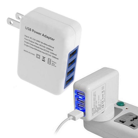 USB Wall Charger with 4 Ports