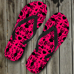 Cats Pink Flip-Flops