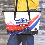 WA Veteran Large Leather Tote Bag