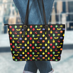 Bitmap Fruit Large Leather Tote