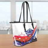 WA Veteran Large Leather Tote Bag