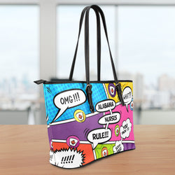 AL Comic Nurse Large Leather Tote Bag