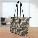 Camouflage Large Leather Tote Bag