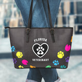 FL Veterinary Small Leather Tote Bag