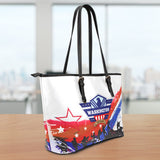 WA Veteran Small Leather Tote Bag