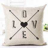 Deer Love Star Panda Printed Cotton Linen Pillowcase Decorative Pillows Cushion Use For Home Sofa Car Office Almofadas Cojines