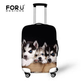 Husky Pattern Men Women Travel Accessories Luggage Protective Elastic Covers Stretch Bags for Suitcase Cover For 18''-30'' Case