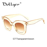 Dollger 2017 Hot Cat Eye Sunglasses For Women Brand Designer Fashion Glasses Female Summer Beach Oval Rivet Eyewear UV400 S0117