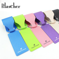Travel Accessories PU Leather Fashion Slim Travel Luggage Tags Travel Necessities Multi Colors HTA14